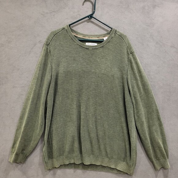 Tommy Bahama Green Sweater Men's Size XXL Cotton Crew Neck Comfy Warm‎ Office - Picture 1 of 7